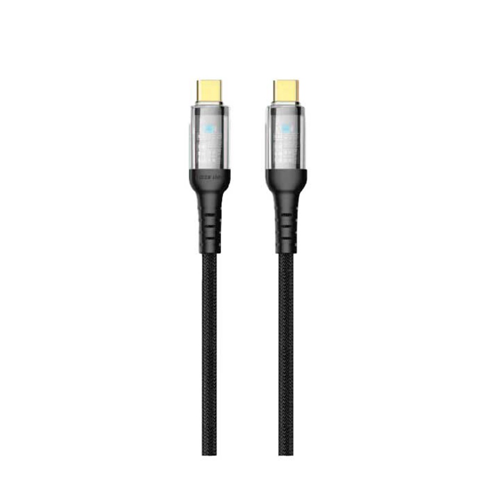کابل شارژ 60واتی شفاف Type-C به Type-C گرین لاین