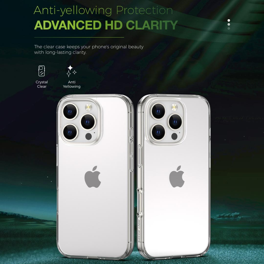 Green Lion Crystal Clear Case iPhone 16 Pro 14